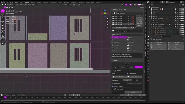 Туториал / RBDlab addon / Разрушение в Блендер смотреть онлайн