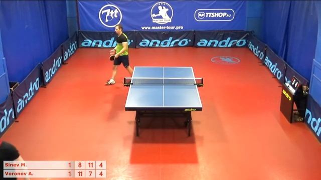 Настольный теннис матч 290719 1  Синев Михаил  Воронов Антон