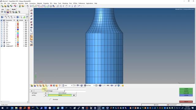 FEA xx b tensile specimen Hypermesh node sets смотреть онлайн