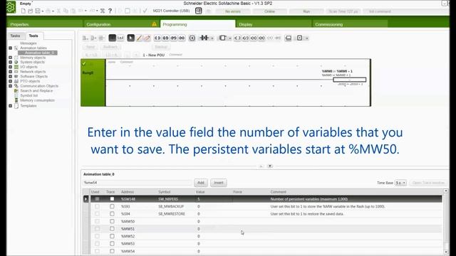Setting Persistent Variables with the M221 in SoMachine Basic | Schneider Electric Support смотреть онлайн