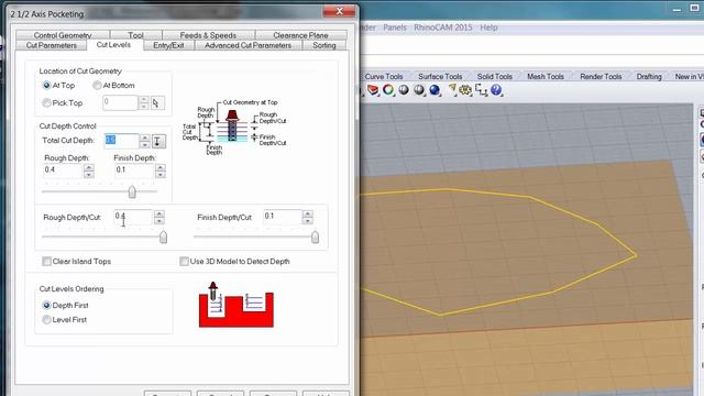 RhinoCAM Pocketing tool path смотреть онлайн