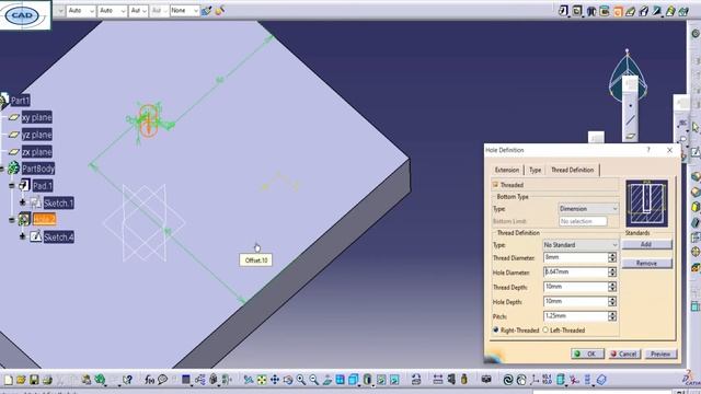 Hole Command_Basic CATIA for Beginners in Plastic Product Design_Lecture 4 | A free Online Course смотреть онлайн