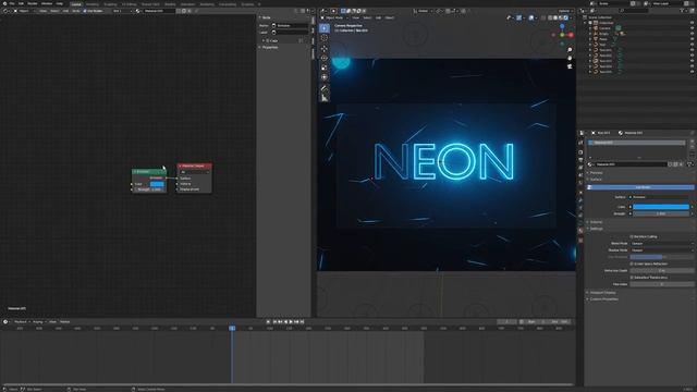 Easy Blender Tutorial: NEON TEXT ANIMATION (2.9 EVEE) Part 2 смотреть онлайн
