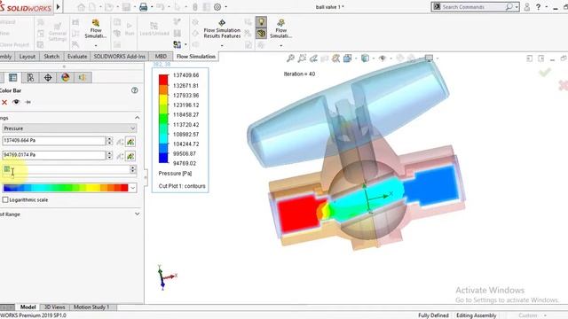 Solidworks flow simulation tutorials : CFD analysis of Ball Valve смотреть онлайн