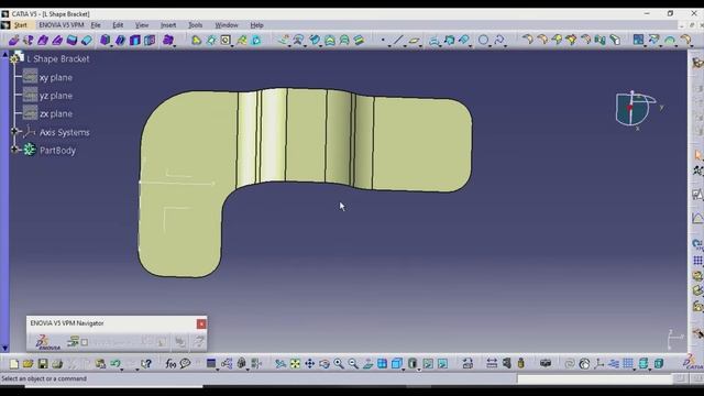 L Shape Bracket || Surface Design || CATIA V5 Tutorials смотреть онлайн