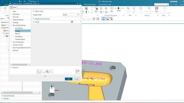 How to create Engraving in NX. Planar Text. Contour Text. Curve Drive. Siemens NX cam text. смотреть онлайн