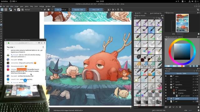 David Revoy Live Stream: Krita 4.0 brushes смотреть онлайн