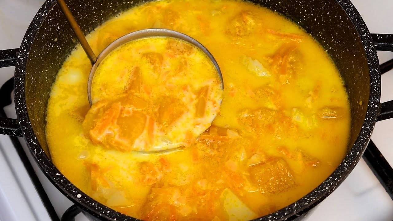 Очень вкусный ТЫКВЕННЫЙ Суп Суп-Пюре "Сливочная Нежность". БАРХАТНЫЙ Крем-суп из ТЫКВЫ. смотреть онлайн