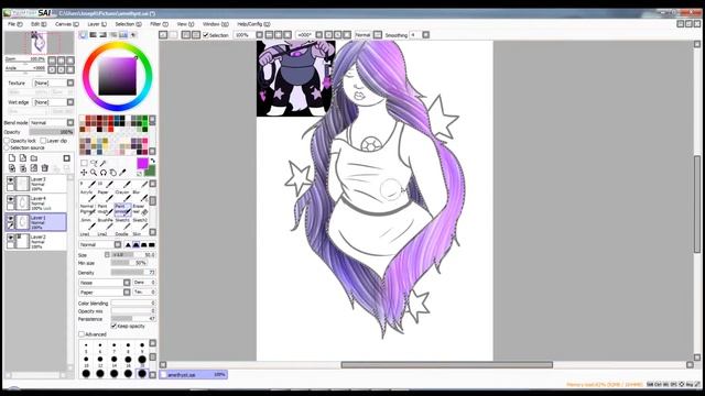 Drawing Amethyst - Steven Universe смотреть онлайн
