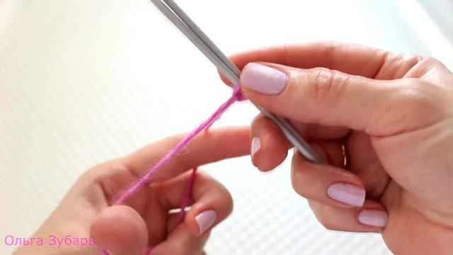 Вязание спицами для начинающих. Набор петель. смотреть онлайн