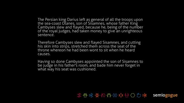 JUDGMENT OF CAMBYSES – A Lesson In Justice смотреть онлайн