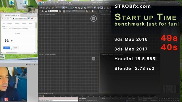 3ds Max 2016 & 2017, Houdini and Blender Start UP Time Competition (JUST FOR FUN OK?) смотреть онлайн