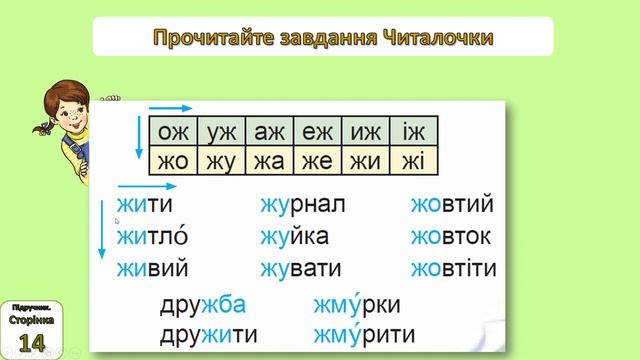 Читання 1 клас. Урок 62. Звук ж. Мала буква ж. смотреть онлайн