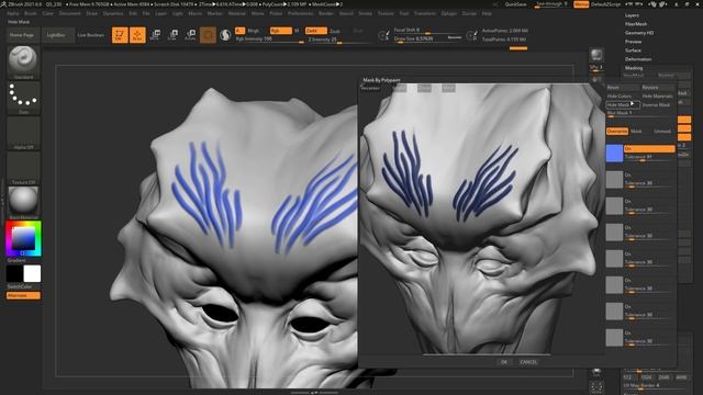 ZBrush Masking by PolyPaint смотреть онлайн