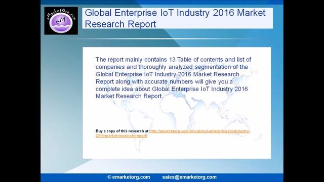 Global Enterprise IoT Industry 2016 Market Research Report смотреть онлайн