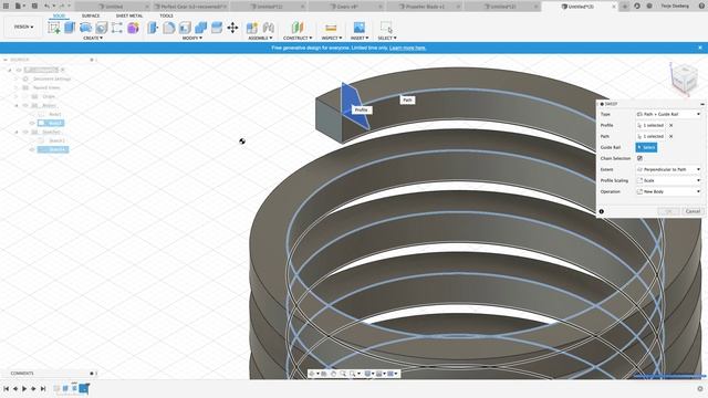 Fusion 360 Sweep Bug Using Path + Surface смотреть онлайн