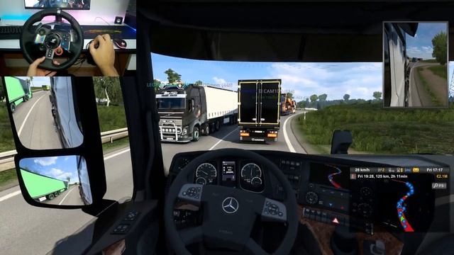 Euro Truck Simulator 2 ONLINE | Mercedes Actros - 620 hp смотреть онлайн