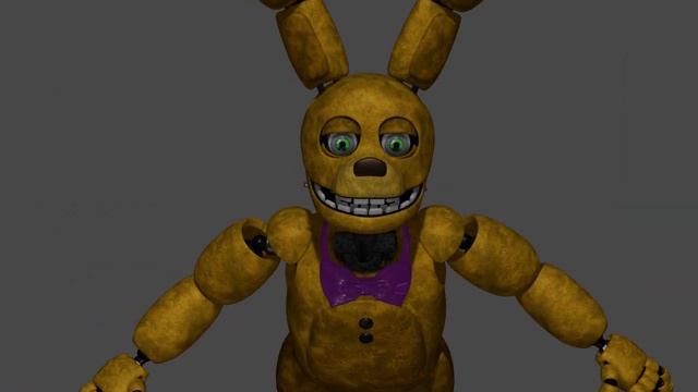 [Blender/FNaF] SpringBonnie Movement Test. смотреть онлайн