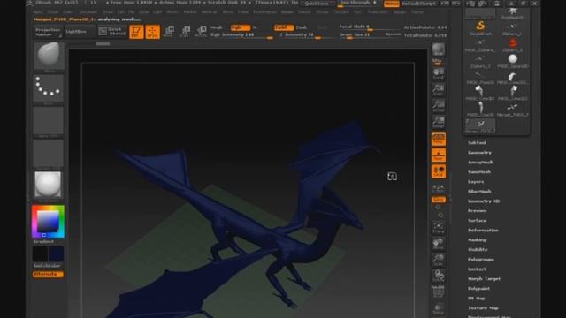 Дракон ZBrush speedART часть вторая смотреть онлайн