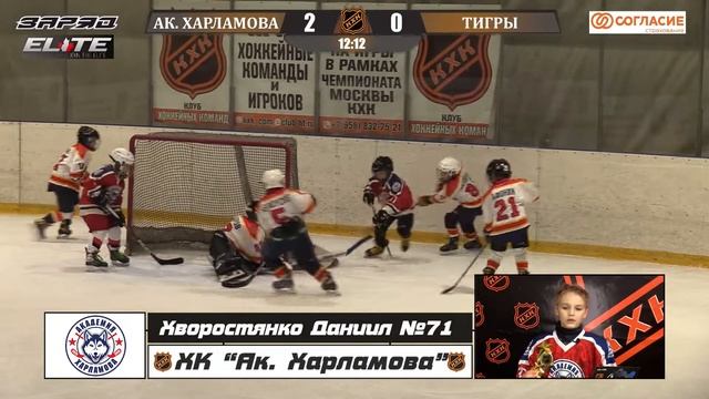 Хворостянко Даниил №71 ХК Ак Харламова Лучший игрок матча! смотреть онлайн