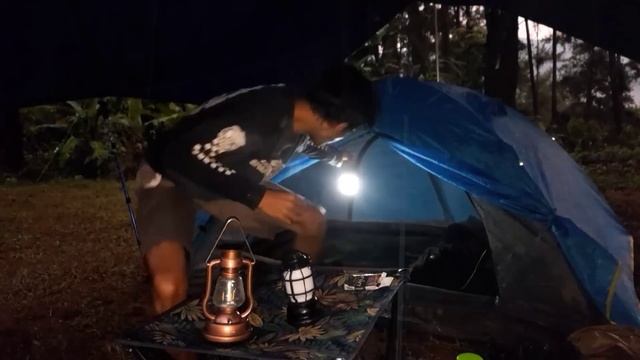 Solo camping in heavy rain storm • set up a tent in the rain, relax and sleep soundly in a warm ten смотреть онлайн