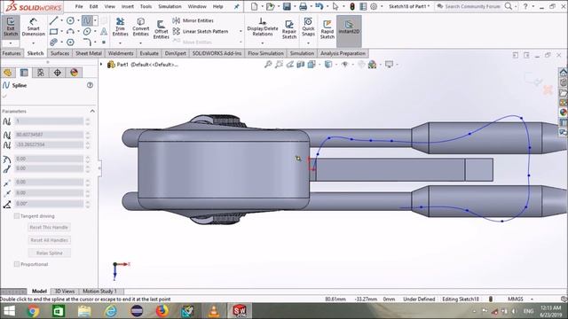 How to design bike in solidworks part 1. смотреть онлайн