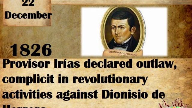 Friday, 22 December 1826 Provisor Irías declared outlaw, complicit in revolutionary activities agai смотреть онлайн