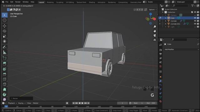 Low Poly Car Modeling in Telugu In Blender | కార్టూన్ కార్ ని క్రియేట్ చేయండి смотреть онлайн