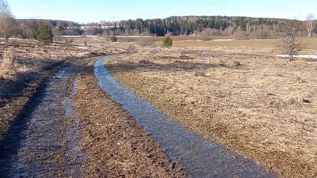 Осмотр огорода, сада после зимы. Смотр мест по рыбалке. смотреть онлайн