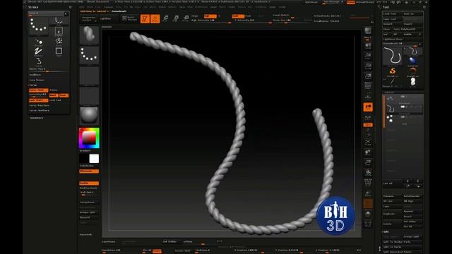 지브러쉬 강좌(ZBrush Movie) :7-2. 커브 브러쉬(ZBrush Brush) (3) смотреть онлайн