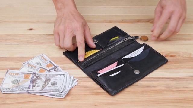 Обзор кожаного портмоне GRANDE PELLE 11556