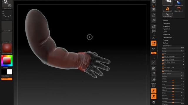 Hollowing a part in Zbrush (for 3d printing) смотреть онлайн