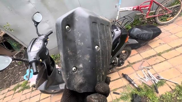 Honda Dio Af-27 замена заднего Амортизатора