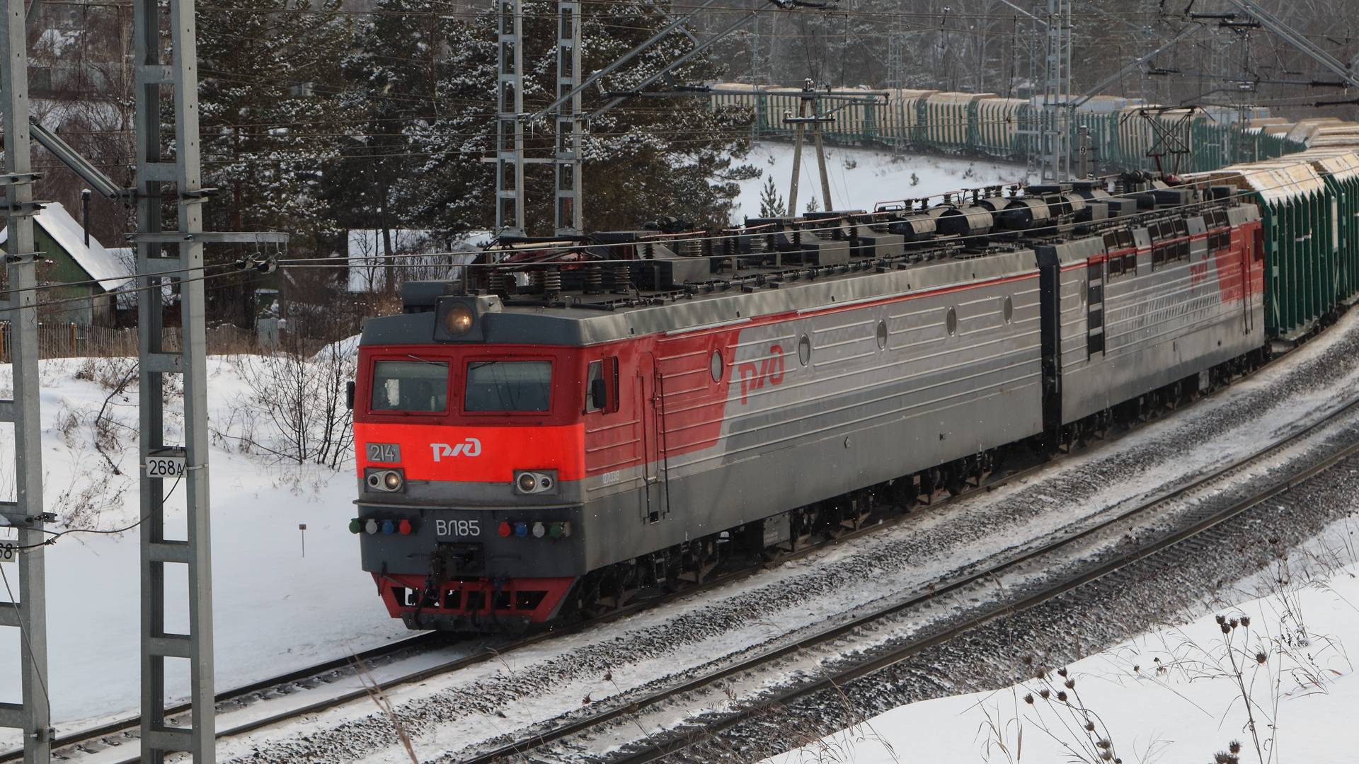 Поезда зимой на Транссибе. Остановочный пункт Колягино Красноярской жд. и его окрестности. смотреть онлайн
