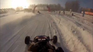 Зимой на картинге. Гонка дрифт на картинге