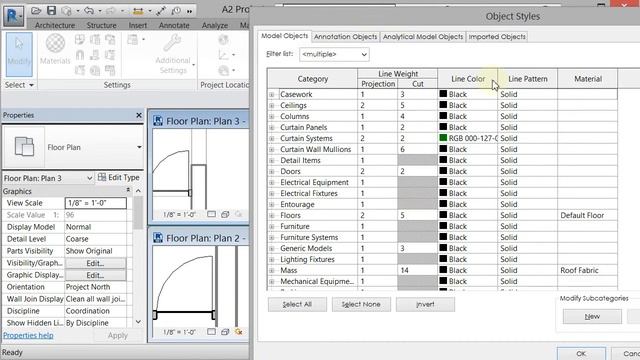 Revit Object Styles vs Visibility Graphics FOBA смотреть онлайн