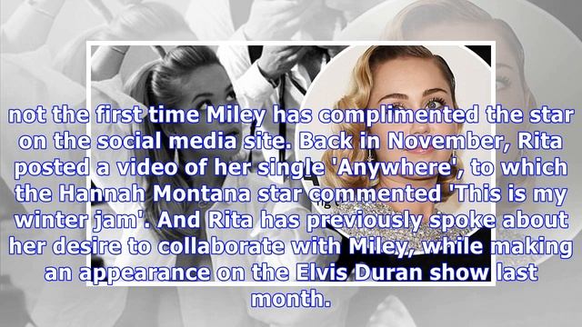 'I Love Your Boobs!' Miley Cyrus Gushes Over Rita Ora's Ample Assets