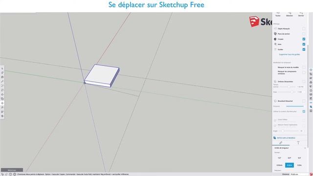Sketchup Free - 15 -Se déplacer / Move Tool смотреть онлайн