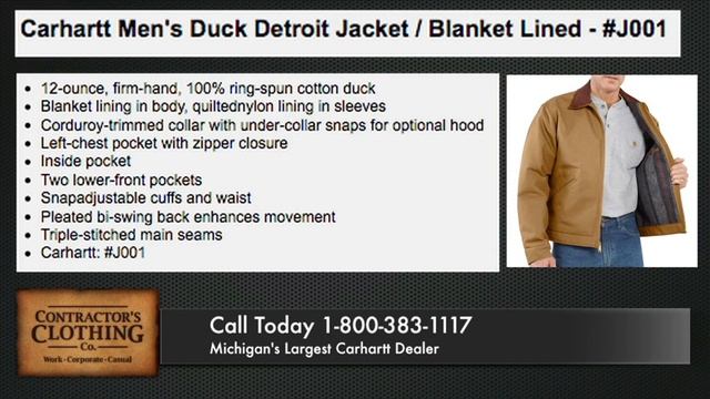 Carhartt Duck Detroit Jacket - Metro Detroit