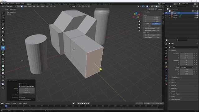 Extrude Manifold In Blender