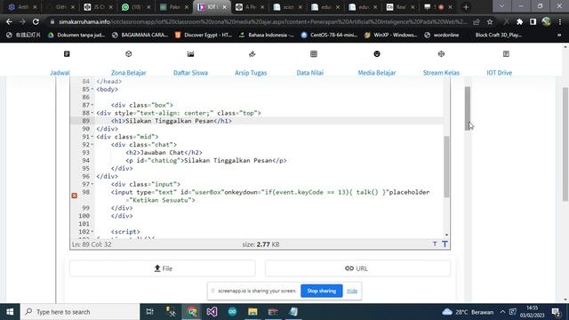 Tutorial Penerapan Artificial Inteligence Pada WebChatbot Dengan Aplikasi IOT Classroom смотреть онлайн
