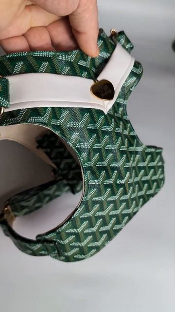 Goyard designer small dog harness classic green puppy смотреть онлайн