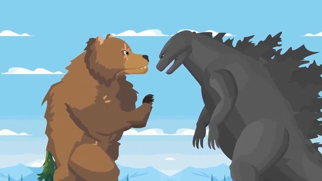 Godzilla Vs Giant Bear | Kaiju Animation
