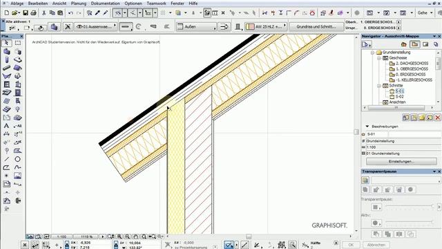 Archicad 17 test3 Türen und Schichten Fußbodenaufbau im Schnitt смотреть онлайн