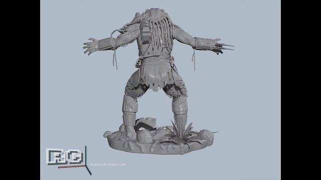 Predator - ZBrush - 3D render - turntable - 360º смотреть онлайн
