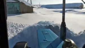 Уборка снега. МТЗ 82.1 (балочный)