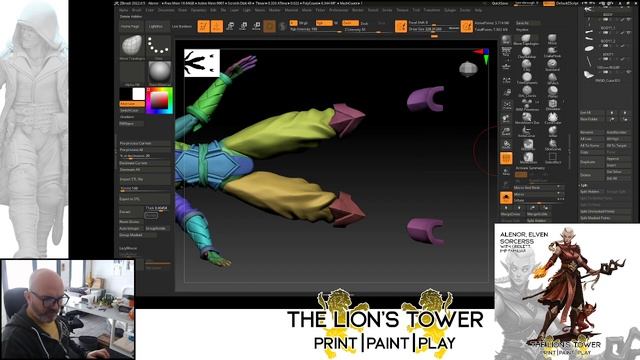 Zbrush Miniature sculpting - Alenor, Elven Sorceress - Part 2 смотреть онлайн
