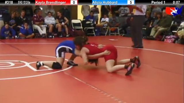 NYAC 55 KG / 121.25 lbs: Kayla Brendlinger vs. Alicia Hubbard смотреть онлайн