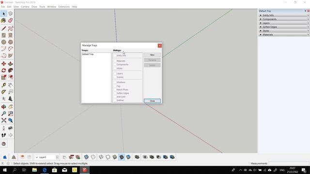 sketchup ปรับแต่งถาดเครื่องมือ tray และเปิด Auto hide смотреть онлайн