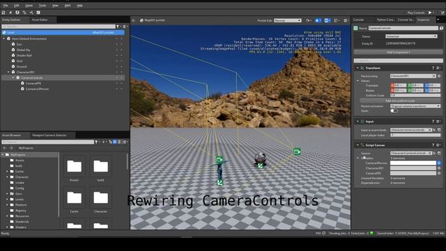 O3DE Prototype. Camera, FPS and 3PP basic movements смотреть онлайн